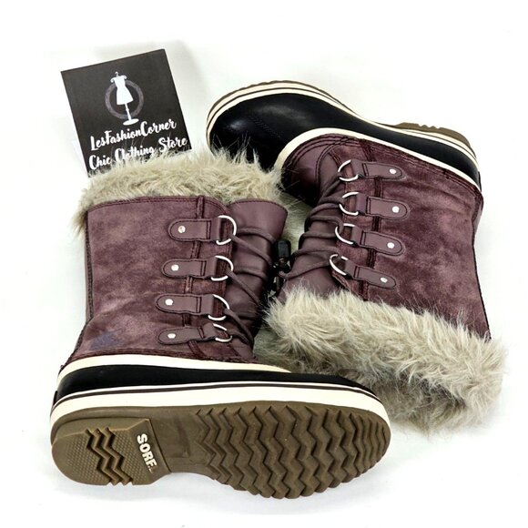 Sorel Women's Joan Of Artic Snow Winter Boots Lace Up Leather Faux Fur Sz 5 1404 - Picture 6 of 13